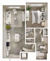 A1 Floor Plan A1 Floor Plan at Walcott Jeffersonville, Jeffersonville, 47130