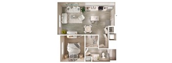 A3 Floor Plan at Walcott Jeffersonville, Jeffersonville, IN, 47130