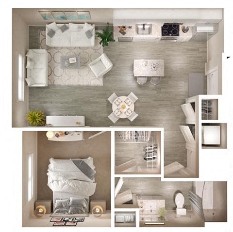 A3 Floor Plan at Walcott Jeffersonville, Jeffersonville, IN, 47130