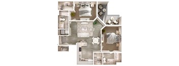 B2 Corner Floor Plan at Walcott Jeffersonville, Jeffersonville