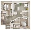 B2 Balcony Corner Floor Plan B2 Balcony Corner Floor Plan at Walcott Jeffersonville, Indiana