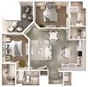 B3 Balcony Corner Floor Plan B3 Balcony Corner Floor Plan at Walcott Jeffersonville, Indiana, 47130