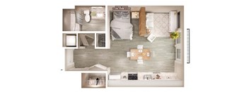 S1 Balcony Floor Plan at Walcott Jeffersonville, Jeffersonville, IN
