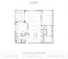 Long 2 Bed 2 Bath Floor Plan Long 2 Bed 2 Bath, 1,236 Sq.Ft. Floor Plan at Vickers Roswell, Roswell, Georgia