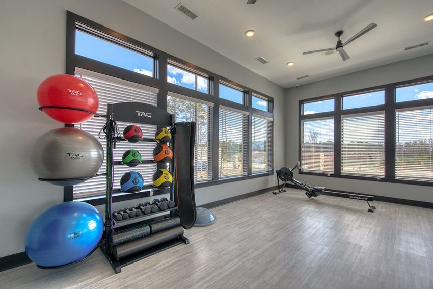 Fitness Center With Modern Equipment Fitness Center With Modern Equipment at Mason Augusta, Augusta, GA
