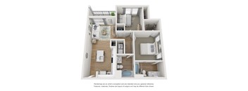 B1 Floor  plan 2 bed 2 bath