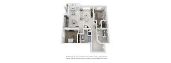 B2D 1,282 Sq.Ft. Floor Plan  at Moda North Bay Village, Florida, 33141