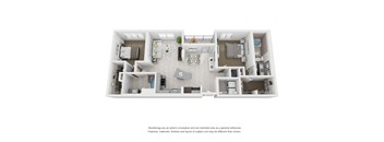 B3 1,226 Sq.Ft. Floor Plan at Moda North Bay Village, North Bay Village, FL, 33141