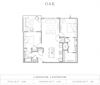 Oak 2 Bed 2 Bath Floor Plan Oak 2 Bed 2 Bath, 1,123 Sq.Ft. Floor Plan at Vickers Roswell, Roswell, GA