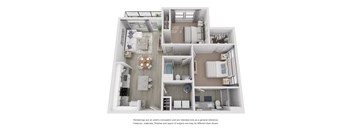 a 1 bedroom floor plan  woodland  2100 sq ft