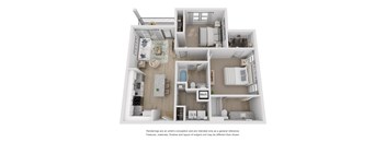 B1 Floor  plan 2 bed 2 bath