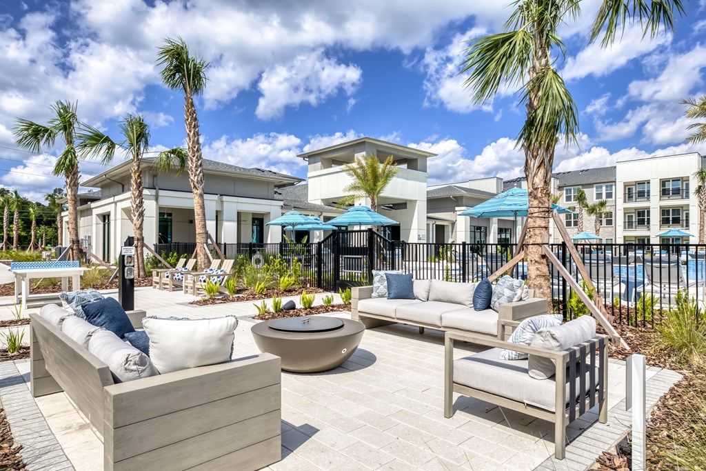 Poolside patio and lounge area.