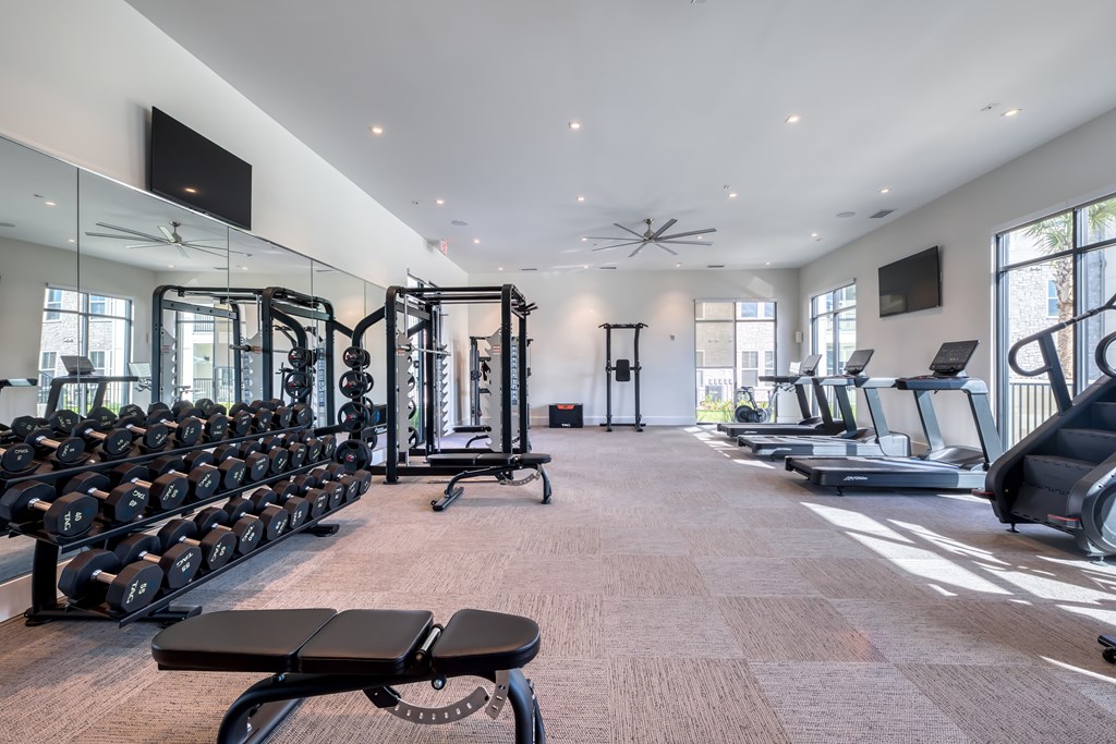 Resident clubhouse gym.