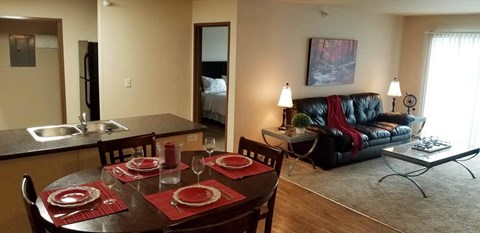 Kitchen decor at Roosevelt West Apartments, Williston, ND, 58801