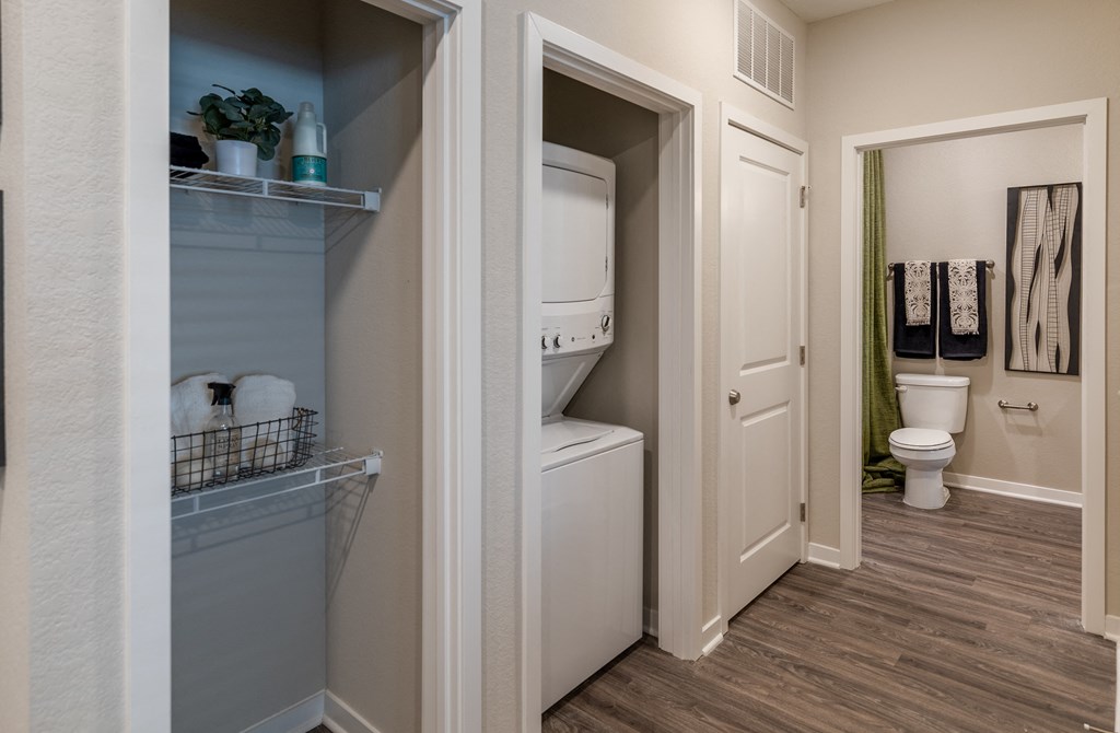a bathroom with a closet and a toilet and a sink