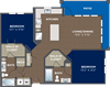 2 bedroom 2 bathroom floor plan 2 bedroom 2 bathroom, 1,163 Sq.Ft. floor plan at Luma Headwaters, Florida