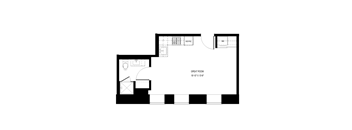 A floor plan of a house with a great room sized 11'9"x12'9".