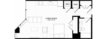 0A-2 Floor Plan at The Oxford Apartments, Oxon Hill, 20745