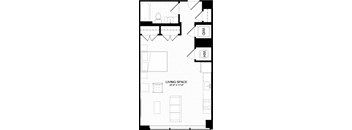 0A Floor Plan at The Oxford Apartments, Oxon Hill, MD 20745