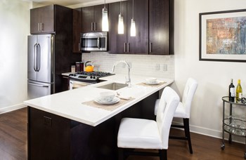 Gourmet Kitchen With Island Gourmet Kitchen With Island at Verde Pointe, Arlington, Virginia - Photo Gallery 3
