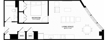 1A-2 Floor Plan at The Oxford Apartments, Oxon Hill, MD 20745