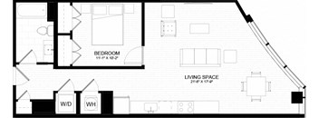 1A-3 Floor Plan at The Oxford Apartments, Oxon Hill, MD