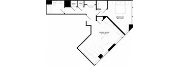 1J Floor Plan at The Oxford Apartments, Maryland