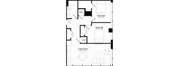 2B Floor Plan at The Oxford Apartments, Maryland, 20745