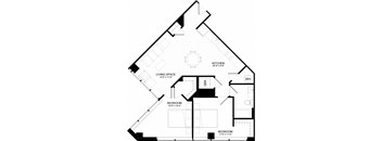 2C-1 Floor Plan at The Oxford Apartments, Oxon Hill, MD