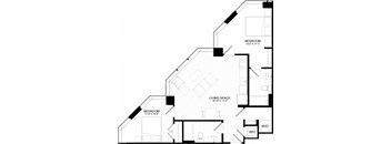 2G Floor Plan at The Oxford Apartments, Maryland