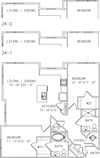 2-B8 2 Bedroom 2 Bathroom Floor Plan 2-B8 2 Bedroom 2 Bathroom Floor Plan at Mira Upper Rock, Rockville, 20850