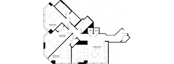 3B Floor Plan at The Oxford Apartments, Oxon Hill, MD