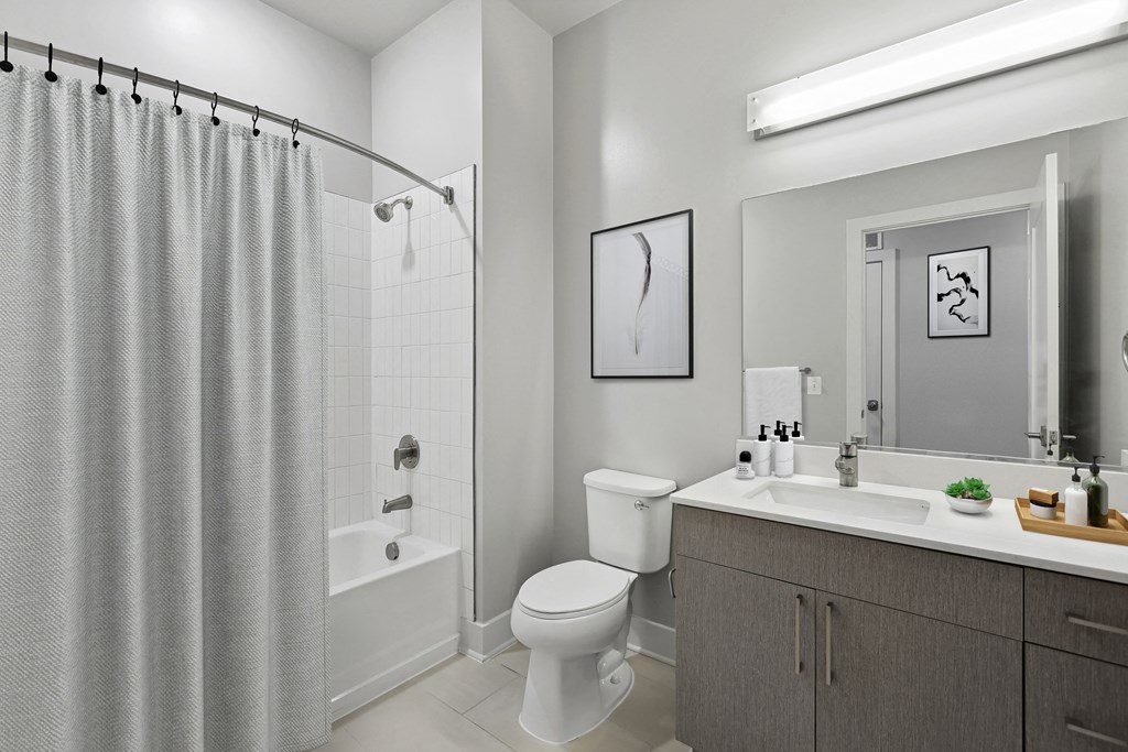 Large Soaking Tub and Modern Fixtures at The Oxford Apartments, Oxon Hill, MD