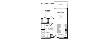 a floor plan of a bedroom apartment