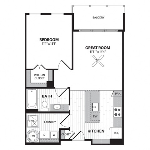a floor plan of a bedroom apartment