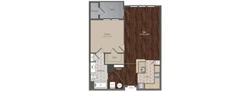 A floor plan of a house with labeled rooms such as 