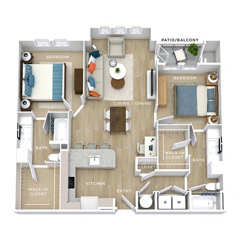 C05 Floor Plan at Allure Apollo, Camp Springs, MD