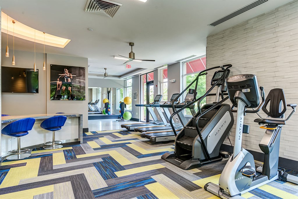 Fitness Center With Modern Equipment at Ascend Apollo Apartments, Largo, Maryland
