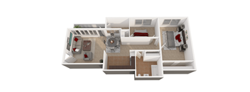 B1_2Bed_1Bath at Laurel Pines, Laurel, MD, Maryland