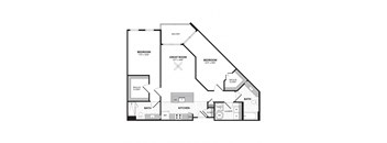 a floor plan of a bedroom apartment