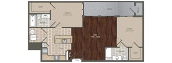 Floorplan C2-Wharton at Prairie Crossing, Farmers Branch