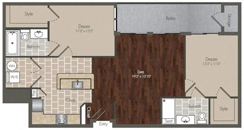 Floorplan C2-Wharton at Prairie Crossing, Farmers Branch