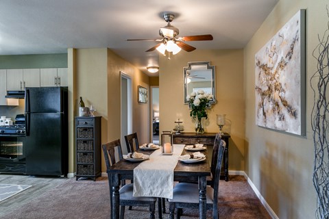 Fully Equipped Kitchen With Modern Appliances and dining room at Meadows at Capitol Heights, Capitol Heights, 20743