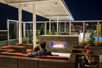 Rooftop Deck With Fireplace at Verde Pointe, Arlington, VA - Photo Gallery 21