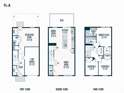 FL-A floor plan at Refinery Row, Baltimore, MD 21224
