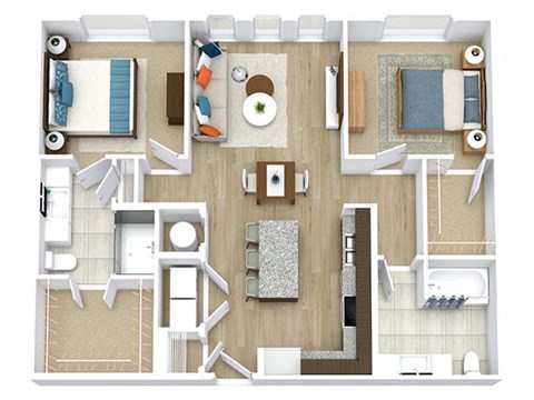 2 bed 2 bath Grand Floor Plan at Ascend Apollo Apartments, Largo, 20774