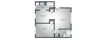 1 bed 1 bath C at Hamilton Manor Apartments, Hyattsville, MD