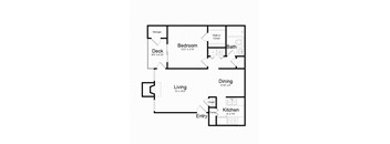 a floor plan of a bedroom apartment at Hamilton at Kings Place, Columbia, 21046