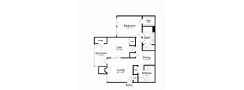a floor plan of a house at Hamilton at Kings Place, Columbia, MD