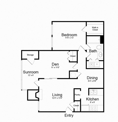 a floor plan of a house at Hamilton at Kings Place, Columbia, MD